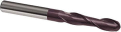 Guhring - 10mm, 40mm LOC, 10mm Shank Diam, 100mm OAL, 2 Flute, Solid Carbide Square End Mill - Single End, FIREX Finish, Spiral Flute, 30° Helix, Right Hand Cut, Right Hand Flute, Series 3030 - Eagle Tool & Supply