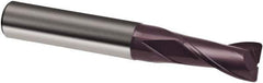 Guhring - 1/2", 1" LOC, 1/2" Shank Diam, 3" OAL, 2 Flute, Solid Carbide Square End Mill - Single End, FIREX Finish, Spiral Flute, 30° Helix, Right Hand Cut, Right Hand Flute, Series 3087 - Eagle Tool & Supply