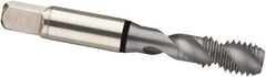 Guhring - #12-24 UNC 2 Flute 2B Modified Bottoming Spiral Flute Tap - Cobalt, MolyGlide Finish, 2.13" OAL, Right Hand Flute, Right Hand Thread, H3/H4, Series 3970 - Exact Industrial Supply