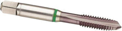 Guhring - 3/8-16 UNC, 3 Flute, TiCN Finish, Cobalt Spiral Point Tap - Plug Chamfer, Right Hand Thread, 2.941" OAL, 2B Class of Fit, Series 3946 - Exact Industrial Supply