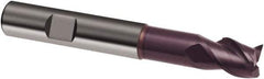 Guhring - 12mm, 12mm LOC, 12mm Shank Diam, 83mm OAL, 3 Flute, Solid Carbide Square End Mill - Single End, FIREX Finish, Spiral Flute, 41/43/45° Helix, Centercutting, Right Hand Cut, Right Hand Flute, Series 3894 - Eagle Tool & Supply