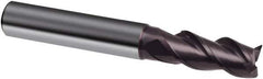 Guhring - 12mm, 26mm LOC, 12mm Shank Diam, 83mm OAL, 3 Flute, Solid Carbide Square End Mill - Single End, FIREX Finish, Spiral Flute, 41/43/45° Helix, Centercutting, Right Hand Cut, Right Hand Flute, Series 3891 - Eagle Tool & Supply