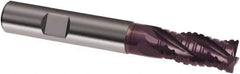 Guhring - 12mm, 26mm LOC, 12mm Shank Diam, 83mm OAL, 4 Flute, Solid Carbide Square End Mill - Single End, FIREX Finish, Spiral Flute, 30° Helix, Right Hand Cut, Right Hand Flute, Series 3888 - Eagle Tool & Supply