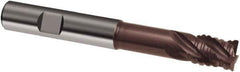 Guhring - 10mm, 14mm LOC, 10mm Shank Diam, 80mm OAL, 4 Flute, Solid Carbide Square End Mill - Single End, Nano-A Finish, Spiral Flute, 36/38° Helix, Centercutting, Right Hand Cut, Right Hand Flute, Series 3885 - Eagle Tool & Supply