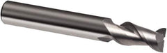 Guhring - 1/2", 2" LOC, 1/2" Shank Diam, 4-1/2" OAL, 2 Flute, Solid Carbide Square End Mill - Single End, Super-A Finish, Spiral Flute, 45° Helix, Right Hand Cut, Right Hand Flute, Series 3875 - Eagle Tool & Supply