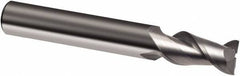 Guhring - 1", 1-1/2" LOC, 1" Shank Diam, 4" OAL, 2 Flute, Solid Carbide Square End Mill - Single End, Super-A Finish, Spiral Flute, 45° Helix, Right Hand Cut, Right Hand Flute, Series 3874 - Eagle Tool & Supply
