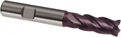 Guhring - 20mm, 38mm LOC, 20mm Shank Diam, 104mm OAL, 4 Flute, Solid Carbide Square End Mill - Single End, FIREX Finish, Spiral Flute, 35/38° Helix, Centercutting, Right Hand Cut, Right Hand Flute, Series 3873 - Eagle Tool & Supply