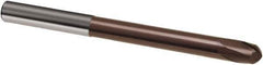 Guhring - 10mm, 8mm LOC, 10mm Shank Diam, 120mm OAL, 2 Flute, Solid Carbide Square End Mill - Single End, TiAlN Finish, Spiral Flute, 30° Helix, Right Hand Cut, Right Hand Flute, Series 3855 - Eagle Tool & Supply