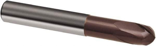 Guhring - 12mm, 10mm LOC, 12mm Shank Diam, 83mm OAL, 2 Flute, Solid Carbide Square End Mill - Single End, TiAlN Finish, Spiral Flute, 30° Helix, Right Hand Cut, Right Hand Flute, Series 3848 - Eagle Tool & Supply