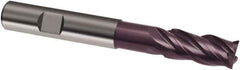 Guhring - 20mm, 38mm LOC, 20mm Shank Diam, 126mm OAL, 4 Flute, Solid Carbide Square End Mill - Single End, FIREX Finish, Spiral Flute, 35/38° Helix, Centercutting, Right Hand Cut, Right Hand Flute, Series 3838 - Eagle Tool & Supply