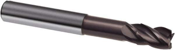 Guhring - 20mm, 26mm LOC, 20mm Shank Diam, 126mm OAL, 4 Flute, Solid Carbide Square End Mill - Single End, Nano-A Finish, Spiral Flute, 36/38° Helix, Centercutting, Right Hand Cut, Right Hand Flute, Series 3806 - Eagle Tool & Supply