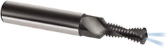 Guhring - M6x0.75 Metric Fine, 0.2067" Cutting Diam, 2 Flute, Solid Carbide Helical Flute Thread Mill - Internal Thread, 12.9mm LOC, 62mm OAL, 8mm Shank Diam - Eagle Tool & Supply