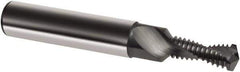 Guhring - M10x1.25 Metric Fine, 0.3465" Cutting Diam, 2 Flute, Solid Carbide Helical Flute Thread Mill - Internal Thread, 21.6mm LOC, 80mm OAL, 12mm Shank Diam - Eagle Tool & Supply