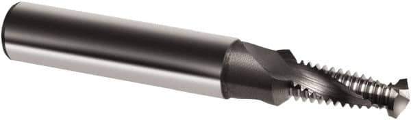 Guhring - M6x0.75 Metric Fine, 0.2067" Cutting Diam, 2 Flute, Solid Carbide Helical Flute Thread Mill - Internal Thread, 12.9mm LOC, 62mm OAL, 8mm Shank Diam - Eagle Tool & Supply
