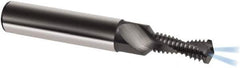 Guhring - M10x2.00 Metric, 0.3346" Cutting Diam, 2 Flute, Solid Carbide Helical Flute Thread Mill - Internal Thread, 22.5mm LOC, 80mm OAL, 12mm Shank Diam - Eagle Tool & Supply