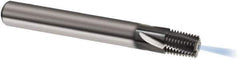 Guhring - 1/8-27 NPT, 0.2874" Cutting Diam, 4 Flute, Solid Carbide Helical Flute Thread Mill - Internal Thread, 9.88mm LOC, 64mm OAL, 8mm Shank Diam - Eagle Tool & Supply
