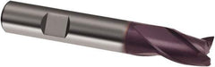 Guhring - 16mm, 16mm LOC, 16mm Shank Diam, 82mm OAL, 3 Flute, Solid Carbide Square End Mill - Single End, FIREX Finish, Spiral Flute, 30° Helix, Right Hand Cut, Right Hand Flute, Series 3719 - Eagle Tool & Supply