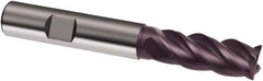 Guhring - 20mm, 38mm LOC, 20mm Shank Diam, 104mm OAL, 4 Flute, Solid Carbide Square End Mill - Single End, FIREX Finish, Spiral Flute, 40/42° Helix, Centercutting, Right Hand Cut, Right Hand Flute, Series 3630 - Eagle Tool & Supply