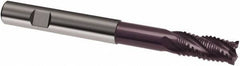 Guhring - 8mm, 19mm LOC, 8mm Shank Diam, 100mm OAL, 4 Flute, Solid Carbide Square End Mill - Single End, FIREX Finish, Spiral Flute, 30/32° Helix, Centercutting, Right Hand Cut, Right Hand Flute, Series 3600 - Eagle Tool & Supply