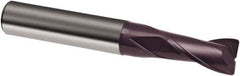 Guhring - 12mm, 22mm LOC, 12mm Shank Diam, 83mm OAL, 2 Flute, Solid Carbide Square End Mill - Single End, FIREX Finish, Spiral Flute, 30° Helix, Right Hand Cut, Right Hand Flute, Series 3561 - Eagle Tool & Supply