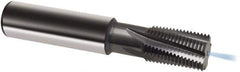 Guhring - 1.5 Metric/Metric Fine, 0.3917" Cutting Diam, 4 Flute, Solid Carbide Helical Flute Thread Mill - Internal Thread, 25mm LOC, 70mm OAL, 10mm Shank Diam - Eagle Tool & Supply