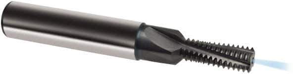 Guhring - M8x1.25 Metric, 0.252" Cutting Diam, 3 Flute, Solid Carbide Helical Flute Thread Mill - Internal Thread, 18.1mm LOC, 74mm OAL, 10mm Shank Diam - Eagle Tool & Supply
