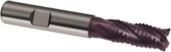 Guhring - 12mm, 26mm LOC, 12mm Shank Diam, 83mm OAL, 4 Flute, Solid Carbide Square End Mill - Single End, FIREX Finish, Spiral Flute, 30/32° Helix, Centercutting, Right Hand Cut, Right Hand Flute, Series 3508 - Eagle Tool & Supply
