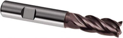 Guhring - 20mm, 38mm LOC, 19mm Shank Diam, 104mm OAL, 4 Flute, Solid Carbide Square End Mill - Single End, Super-A Finish, Spiral Flute, 35/38° Helix, Centercutting, Right Hand Cut, Right Hand Flute, Series 3499 - Eagle Tool & Supply
