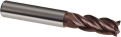 Guhring - 20mm, 38mm LOC, 19mm Shank Diam, 104mm OAL, 4 Flute, Solid Carbide Square End Mill - Single End, Super-A Finish, Spiral Flute, 35/38° Helix, Centercutting, Right Hand Cut, Right Hand Flute, Series 3498 - Eagle Tool & Supply