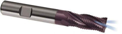 Guhring - 6mm Diam, Coarse Pitch, 13mm LOC, 4 Flute Solid Carbide Corner Chamfer Roughing End Mill - FIREX Finish, 57mm OAL, 6mm Shank Diam, Single End - Eagle Tool & Supply