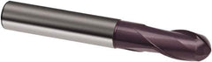 Guhring - 0.8mm, 1.2mm LOC, 3mm Shank Diam, 38mm OAL, 2 Flute, Solid Carbide Square End Mill - Single End, FIREX Finish, Spiral Flute, 30° Helix, Right Hand Cut, Right Hand Flute, Series 3359 - Eagle Tool & Supply