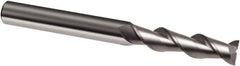 Guhring - 12mm, 45mm LOC, 12mm Shank Diam, 150mm OAL, 2 Flute, Solid Carbide Square End Mill - Single End, Uncoated, Spiral Flute, 45° Helix, Right Hand Cut, Right Hand Flute, Series 3358 - Eagle Tool & Supply