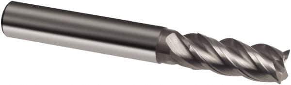 Guhring - 16mm, 32mm LOC, 16mm Shank Diam, 92mm OAL, 4 Flute, Solid Carbide Square End Mill - Single End, Uncoated, Spiral Flute, 40/42° Helix, Centercutting, Right Hand Cut, Right Hand Flute, Series 3202 - Eagle Tool & Supply