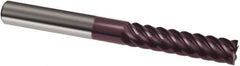 Guhring - 5/8", 2-1/4" LOC, 5/8" Shank Diam, 5" OAL, 6 Flute, Solid Carbide Square End Mill - Single End, FIREX Finish, Spiral Flute, 45° Helix, Right Hand Cut, Right Hand Flute, Series 3181 - Eagle Tool & Supply