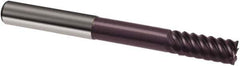 Guhring - 1/4", 3/4" LOC, 1/4" Shank Diam, 3" OAL, 6 Flute, Solid Carbide Square End Mill - Single End, FIREX Finish, Spiral Flute, 55° Helix, Right Hand Cut, Right Hand Flute, Series 3183 - Eagle Tool & Supply