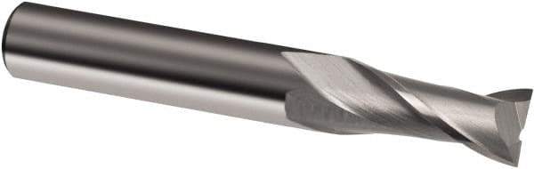 Guhring - 16mm, 26mm LOC, 16mm Shank Diam, 92mm OAL, 2 Flute, Solid Carbide Square End Mill - Single End, Uncoated, Spiral Flute, 30° Helix, Right Hand Cut, Right Hand Flute, Series 3303 - Eagle Tool & Supply