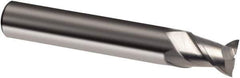 Guhring - 3mm, 4mm LOC, 6mm Shank Diam, 50mm OAL, 2 Flute, Solid Carbide Square End Mill - Single End, Uncoated, Spiral Flute, 45° Helix, Right Hand Cut, Right Hand Flute, Series 3310 - Eagle Tool & Supply