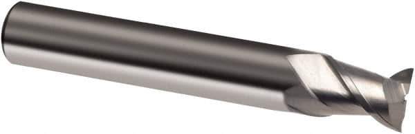 Guhring - 18mm, 18mm LOC, 18mm Shank Diam, 84mm OAL, 2 Flute, Solid Carbide Square End Mill - Single End, Uncoated, Spiral Flute, 45° Helix, Right Hand Cut, Right Hand Flute, Series 3310 - Eagle Tool & Supply