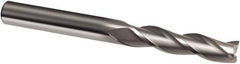 Guhring - 10mm, 40mm LOC, 10mm Shank Diam, 100mm OAL, 3 Flute, Solid Carbide Square End Mill - Single End, Uncoated, Spiral Flute, 30° Helix, Right Hand Cut, Right Hand Flute, Series 3314 - Eagle Tool & Supply