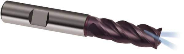 Guhring - 16mm, 32mm LOC, 16mm Shank Diam, 92mm OAL, 4 Flute, Solid Carbide Square End Mill - Single End, FIREX Finish, Spiral Flute, 40/42° Helix, Centercutting, Right Hand Cut, Right Hand Flute, Series 3366 - Eagle Tool & Supply