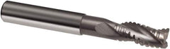 Guhring - 6mm, 13mm LOC, 6mm Shank Diam, 65mm OAL, 3 Flute, Solid Carbide Square End Mill - Single End, Uncoated, Spiral Flute, 29/30/31° Helix, Centercutting, Right Hand Cut, Right Hand Flute, Series 3470 - Eagle Tool & Supply