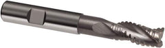 Guhring - 10mm, 22mm LOC, 10mm Shank Diam, 80mm OAL, 3 Flute, Solid Carbide Square End Mill - Single End, Uncoated, Spiral Flute, 29/30/31° Helix, Centercutting, Right Hand Cut, Right Hand Flute, Series 3471 - Eagle Tool & Supply