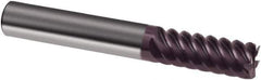 Guhring - 6mm, 13mm LOC, 6mm Shank Diam, 57mm OAL, 6 Flute, Solid Carbide Square End Mill - Single End, FIREX Finish, Spiral Flute, 55° Helix, Right Hand Cut, Right Hand Flute, Series 3715 - Eagle Tool & Supply