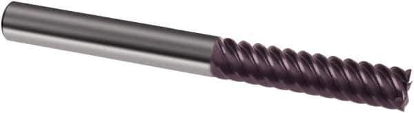Guhring - 12mm, 45mm LOC, 12mm Shank Diam, 150mm OAL, 6 Flute, Solid Carbide Square End Mill - Single End, FIREX Finish, Spiral Flute, 55° Helix, Right Hand Cut, Right Hand Flute, Series 3716 - Eagle Tool & Supply