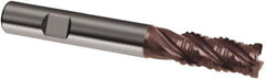 Guhring - 10mm, 22mm LOC, 10mm Shank Diam, 72mm OAL, 4 Flute, Solid Carbide Square End Mill - Single End, Nano-A Finish, Spiral Flute, 36/38° Helix, Centercutting, Right Hand Cut, Right Hand Flute, Series 3718 - Eagle Tool & Supply