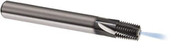 Guhring - 1/8-27 NPTF, 0.2874" Cutting Diam, 4 Flute, Solid Carbide Helical Flute Thread Mill - Internal Thread, 9.88mm LOC, 64mm OAL, 8mm Shank Diam - Eagle Tool & Supply