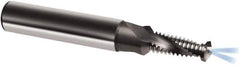 Guhring - M10x1.50 Metric, 0.3346" Cutting Diam, 2 Flute, Solid Carbide Helical Flute Thread Mill - Internal Thread, 22.5mm LOC, 80mm OAL, 12mm Shank Diam - Eagle Tool & Supply