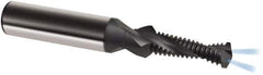 Guhring - M4x0.70 Metric, 0.1299" Cutting Diam, 2 Flute, Solid Carbide Helical Flute Thread Mill - Internal Thread, 7/16" LOC, 48mm OAL, 6mm Shank Diam - Eagle Tool & Supply