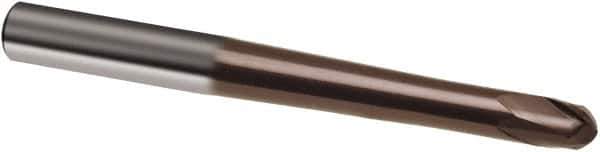 Guhring - 6mm, 6mm LOC, 8mm Shank Diam, 100mm OAL, 2 Flute, Solid Carbide Square End Mill - Single End, TiAlN Finish, Spiral Flute, 30° Helix, Right Hand Cut, Right Hand Flute, Series 3849 - Eagle Tool & Supply