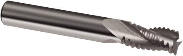 Guhring - 1", 1-3/4" LOC, 1" Shank Diam, 4" OAL, 3 Flute, Solid Carbide Square End Mill - Single End, Uncoated, Spiral Flute, 30° Helix, Right Hand Cut, Right Hand Flute, Series 3884 - Eagle Tool & Supply